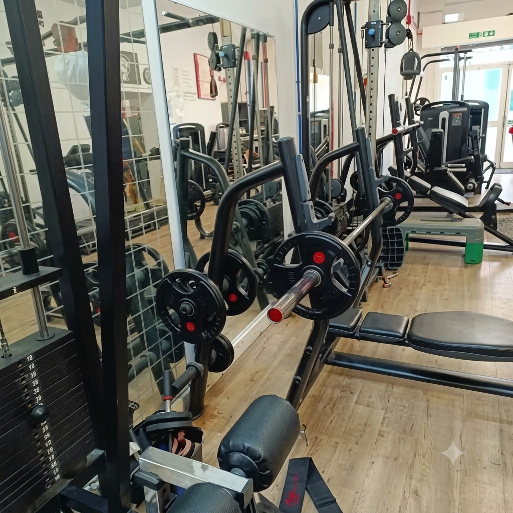Interno palestra Body & Brain con attrezzatura Panatta e Technogym