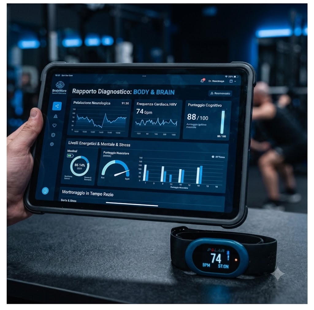Report diagnostico fitness su tablet